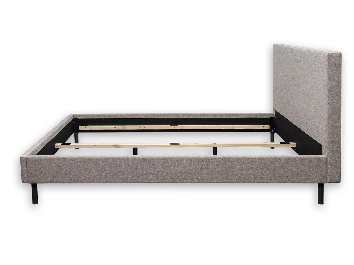Nisco Slate Polsterbett in Sand und Grey mit minimalistischem Stoffdesign, B/T: 160 x 200 cm - Bild 2