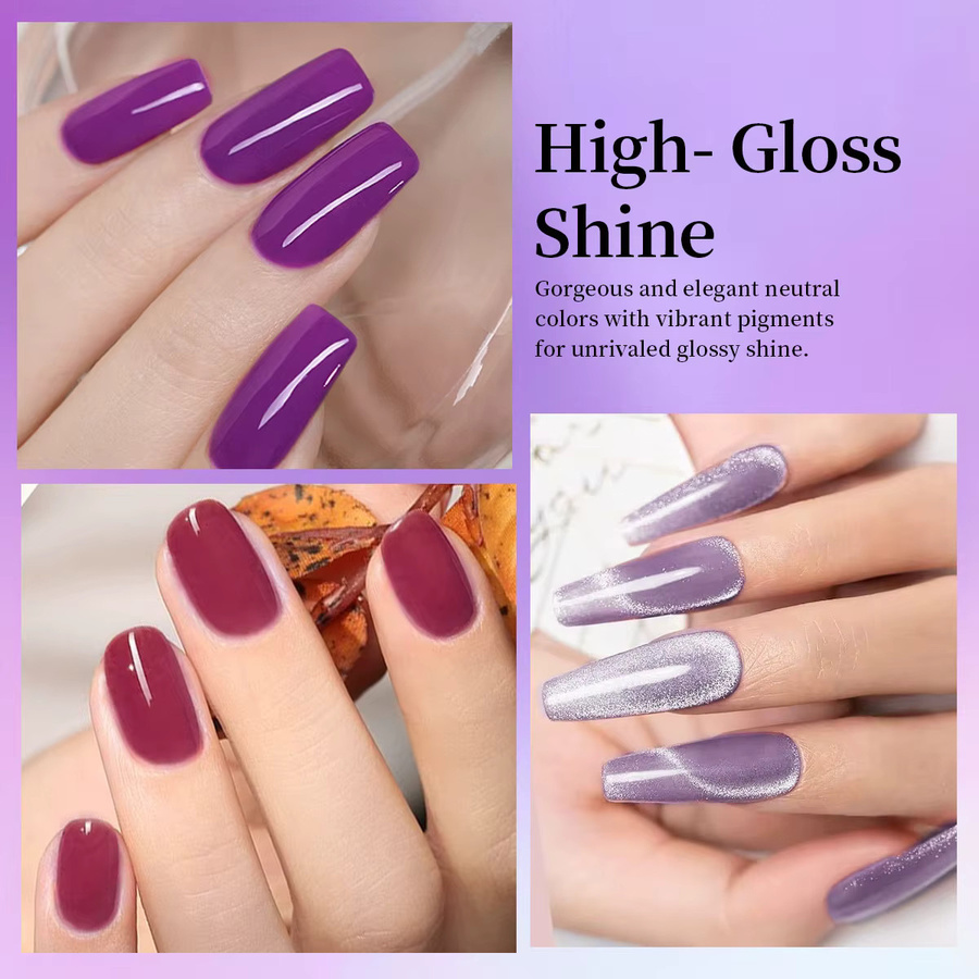 Faandin Katzenaugen-Gel-Nagellack, weißes Mondlicht, 12er-Set, Unisex - Bild 3