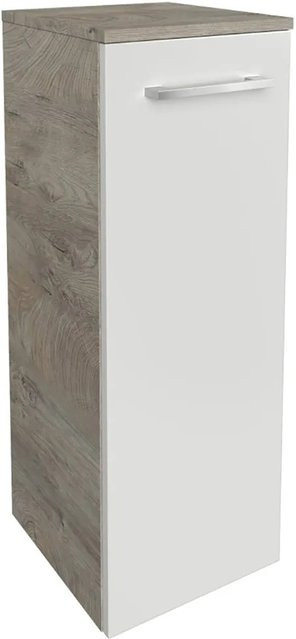 Fackelmann Bad-Hängeschrank B.Style in Nature-Oak/Weiss mit 1 Tür, B/T/H: 30,2 x 32,0 x 82,6 cm - Bild 1