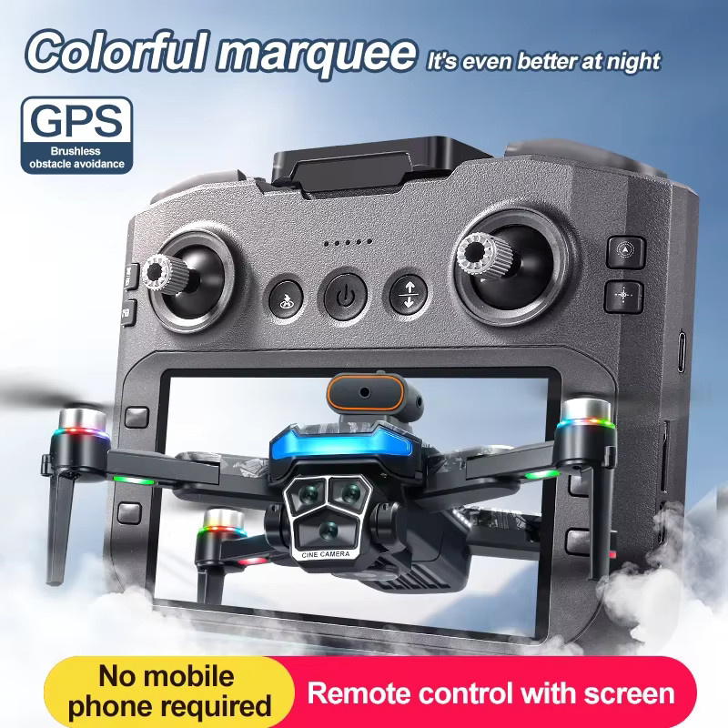 Xiaomi A14 ProMax Drone mit 8K HD Drei-Kamera-System, GPS, optischem Fluss und Hindernisvermeidung, faltbarer Quadcopter in Schwarz - Bild 2