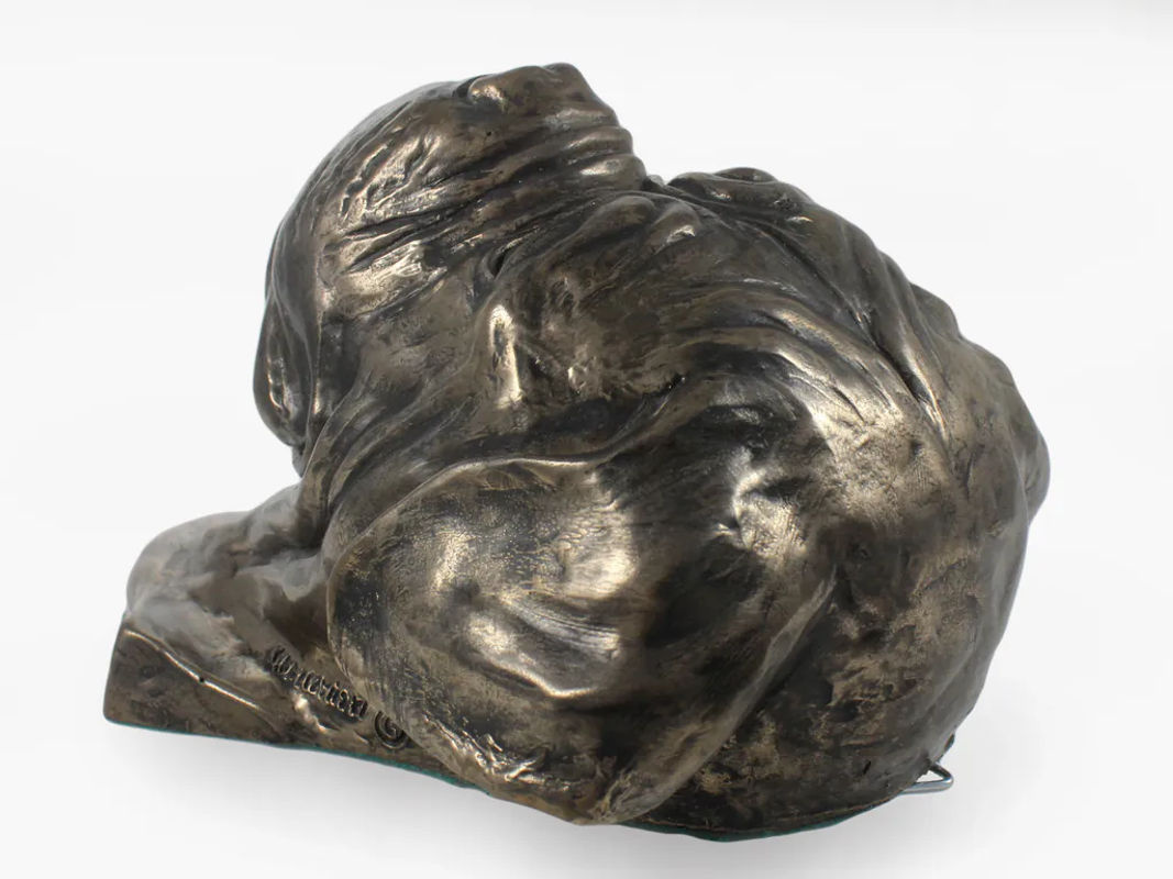 Hängende Hundestatuette Bordeauxdogge von Art-Dog als dekorative Büste in Braun und Mehrfarbig aus Kunstharz und Metall - Bild 7