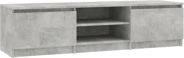 vidaXL TV-Schrank aus Holzwerkstoff in Betongrau, B/T/H: 140 x 40 x 35,5 cm - Bild 1