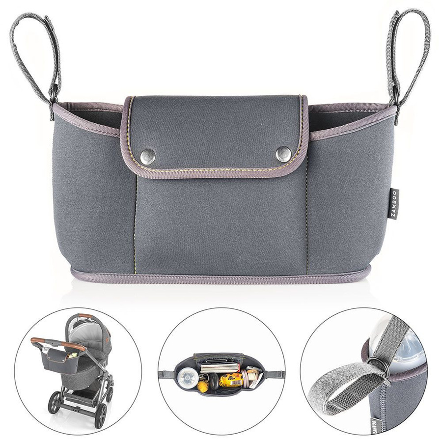 Zamboo 12-teiliges Kinderwagen-Ausstattungsset mit Rucksack in Gelb und Grau, BPA-frei und rutschfest - Bild 5