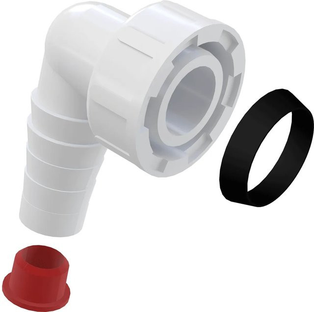 Alcadrain Geräteanschluss komplett G1 Zoll mit 17–23 mm Schlauchanschluss in Weiß - Bild 1