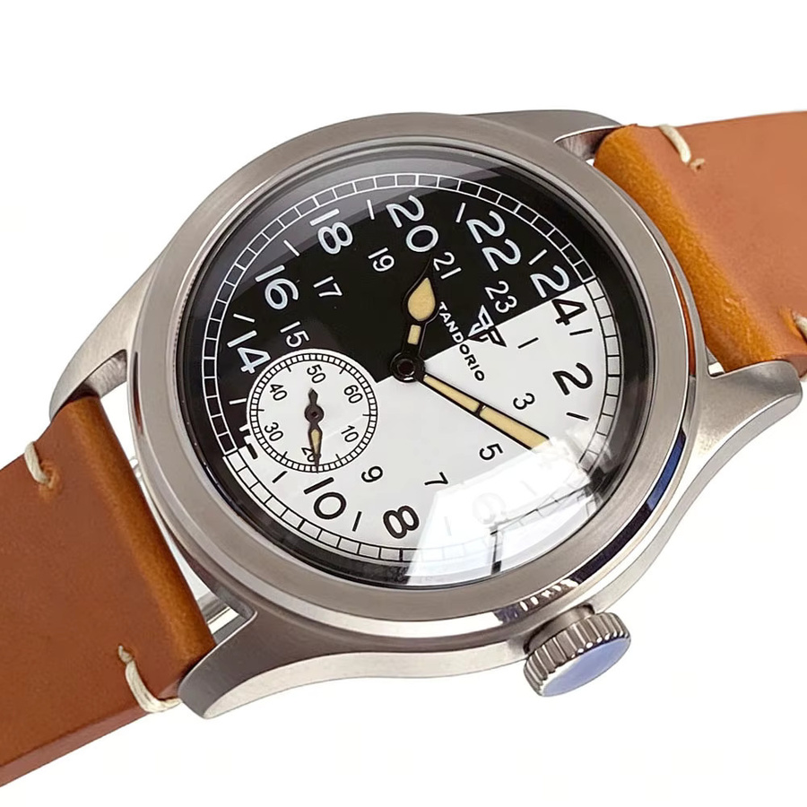 Tandorio Armbanduhr Automatik, Edelstahl, 38 mm, Leder, Herren - Bild 3