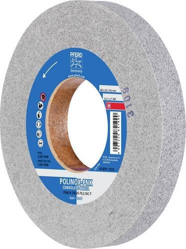 PFERD Polinox Gewickeltes Vlies-Rad PNK Fein für Finish, Durchmesser: 200 mm, Bohrung-Ø: 76,2 mm, Farbe: Grau - Bild 1