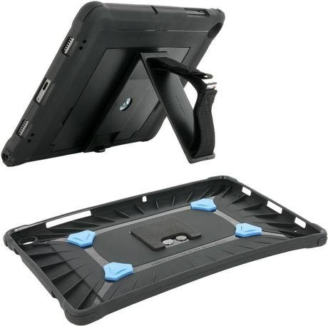 Mobilis PROTECH Hintere Tablet-Abdeckung für Samsung Galaxy Tab A9+ mit Ständer und 360° drehbarer Handschlaufe, Schwarz - Bild 1