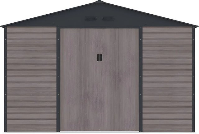 Schrebergartenhaus Vente-unique Adelmo aus Stahl in Anthrazitgrau mit 330 cm Breite - Bild 1