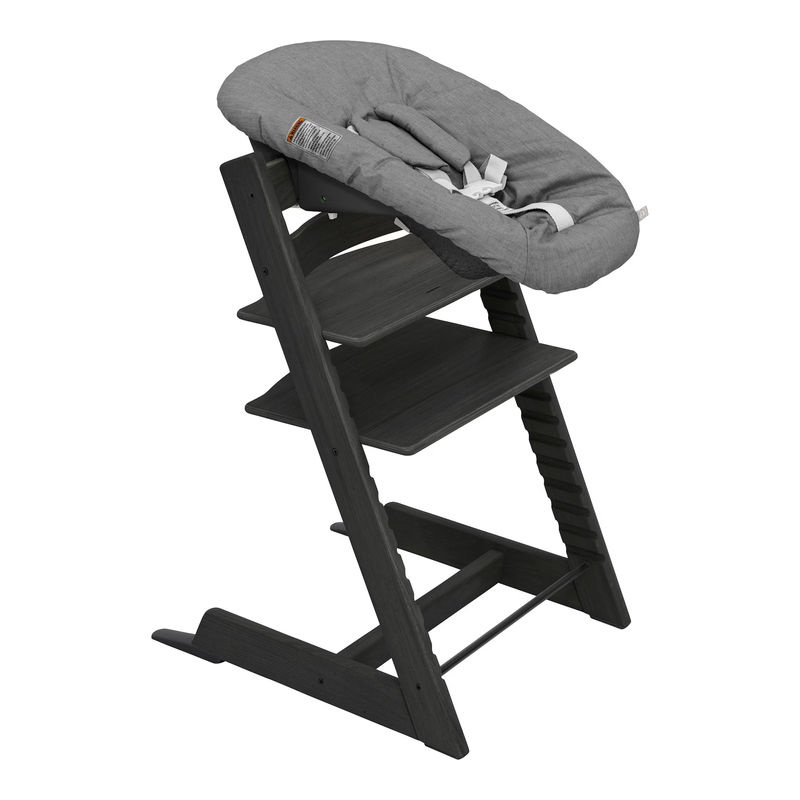 Stokke Tripp Trapp Treppenhochstuhl Bundle mit Newbornset in Deep Grey aus Buchenholz - Bild 4