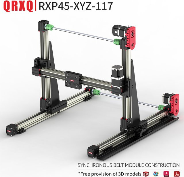 QRXQ RXP45XYZ-H Xyz Linearmodul Portal mit Gleitender Synchronriemen-Linearführung und Staubdichtem CNC-Portal - Bild 1