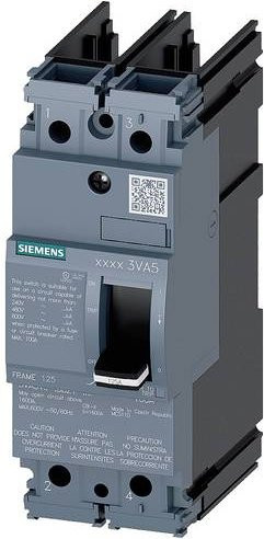 Siemens 3VA5110-1BB21-0AA0 Leistungsschalter MCB, Farbe: Grau, Einstellbereich: 100A, Schaltspannung: 415 V/AC, 250 V/DC - Bild 1