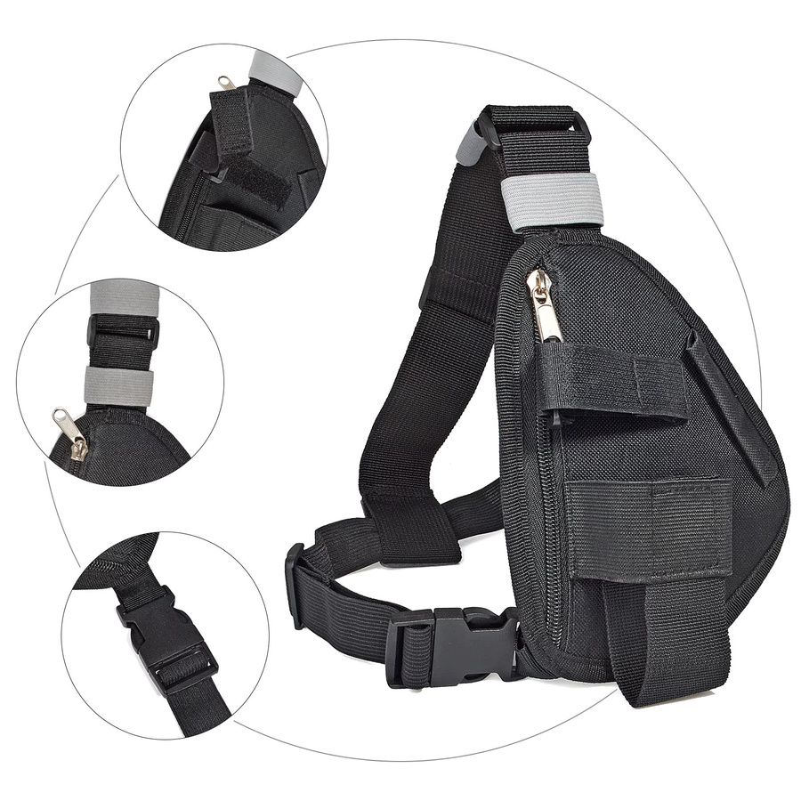 YNIBST Nylon Holster Fall Tasche für 2-Wege-Funkgeräte in Schwarz - Bild 2