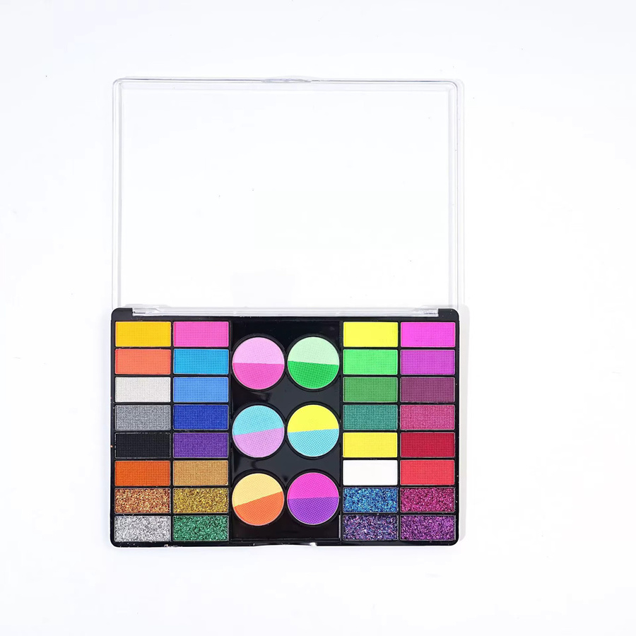 Gesichtsfarben-Set mit 44 Farben, Matt & Schimmernd, Glitzer-Make-up - Bild 6