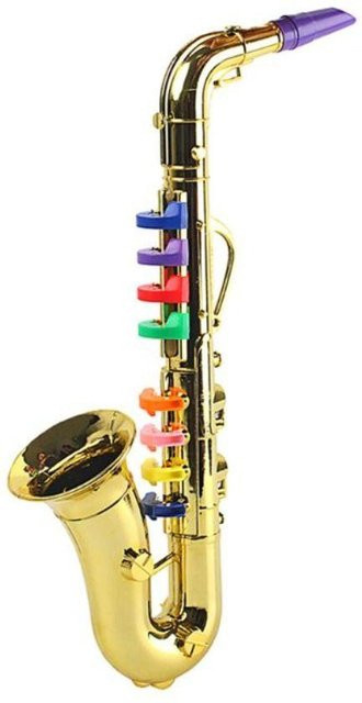 Fulaida Mini Saxophon Spielzeug, 8 Töne, Gold, ab 3 Jahren - Bild 1
