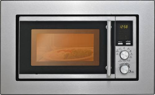 Silva Schneider EBM-G 880E Einbau-Mikrowelle mit Grillfunktion in Edelstahl, 700W - Bild 1