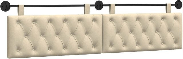 vidaXL Wandmontiertes Polsterpaneel in Beige, B/H/T: 210 x 55 x 7 cm - Bild 1