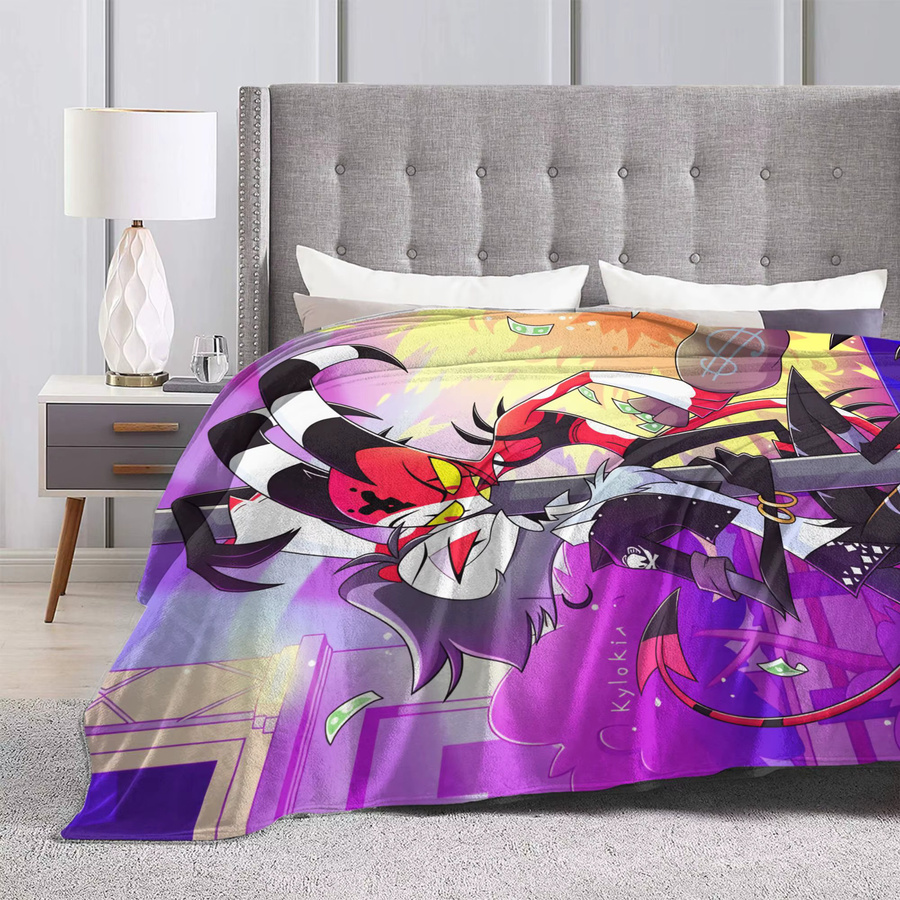 Helluva Boss Flanell Tagesdecke Stolas x Blitz Motiv in Multicolour - Bild 4