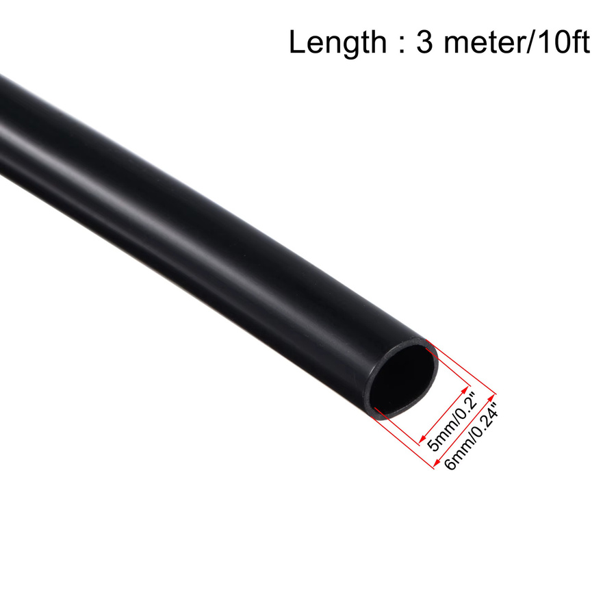 UXCELL Flexibler PVC-Kabelschlauch in Schwarz mit Innendurchmesser von 2–30 mm zur Drahtummantelung und zum Kabelbaumschutz - Bild 2