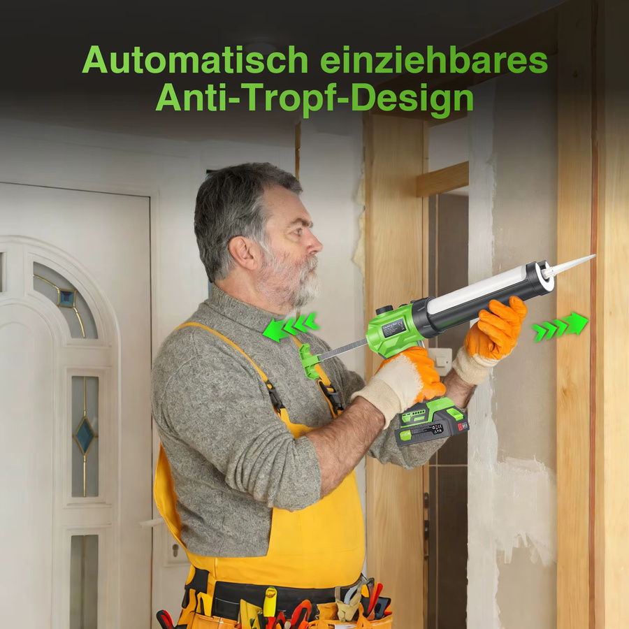 Kabellose elektrische Klebepistole von Makita mit LED-Licht für Fenster, Türen und Abdichtungen, kompatibel mit Makita-Akkus, in Rot und Grün - Bild 5