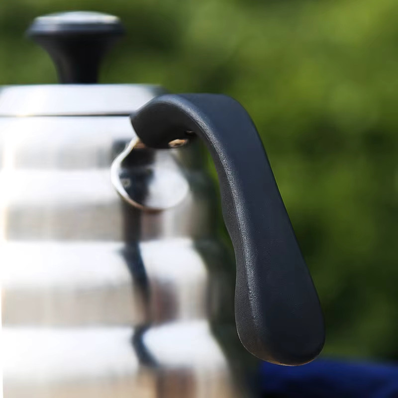 Havmore Edelstahl-Kaffeekessel mit Schwanenhals zum Übergießen in Silber und Weiß - Bild 3