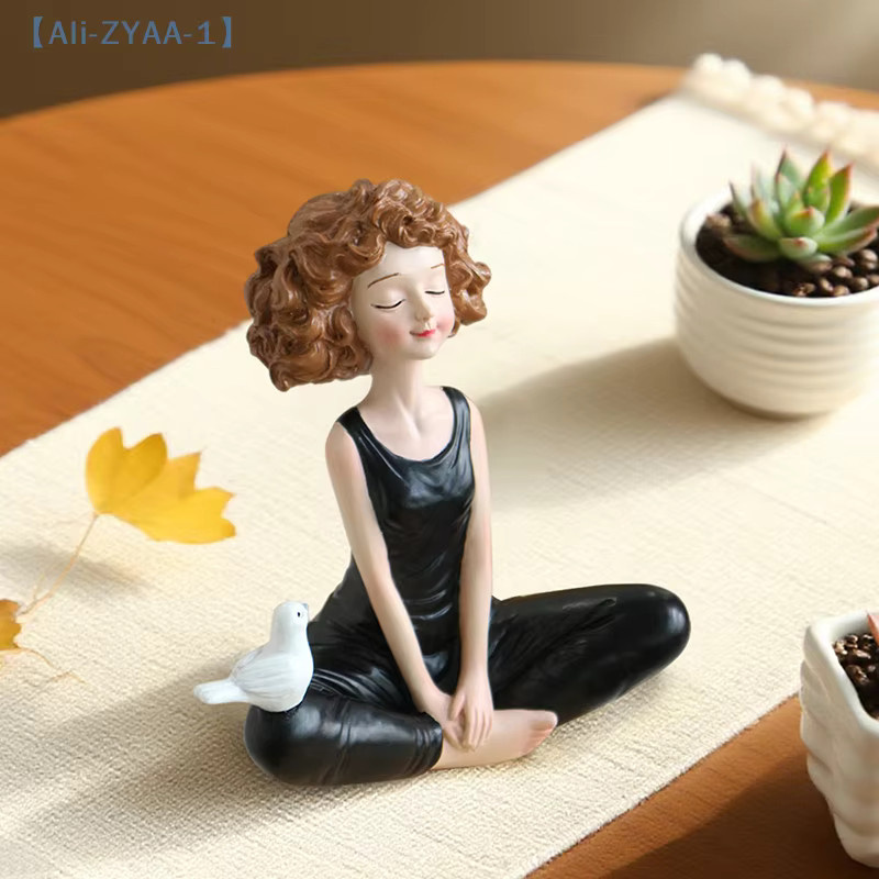 JETTING Yoga-Mädchen Kunstskulptur aus Kunstharz in Schwarz als Deko-Figur für dein Zuhause - Bild 6