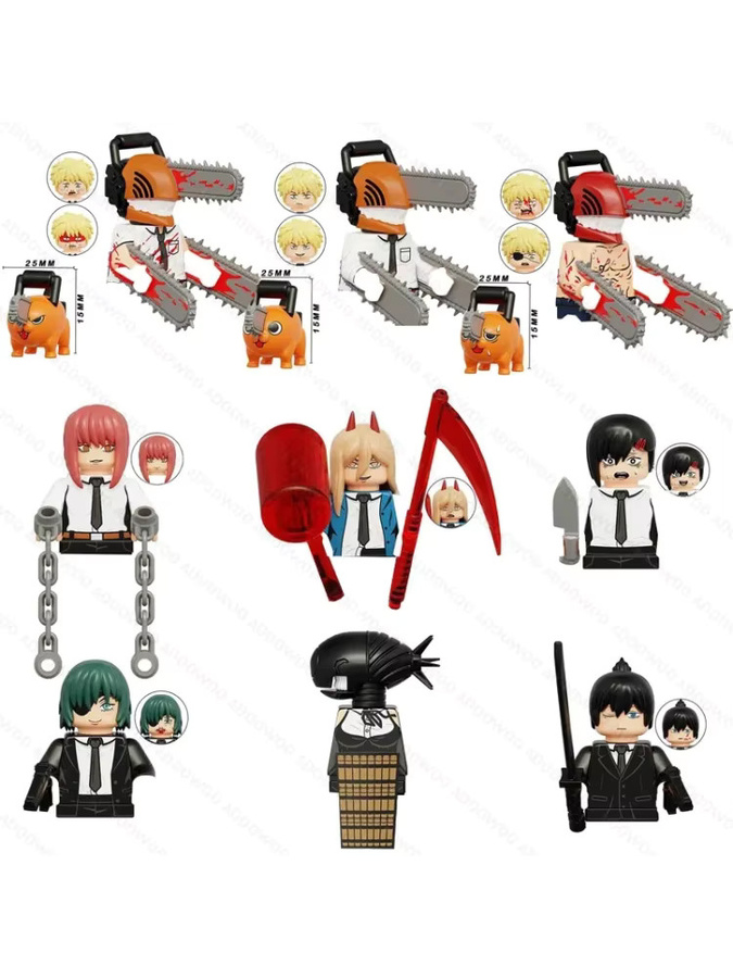 Bandai Chainsaw Man Denji Pochita, Mini-Actionfiguren, Bausteine - Bild 3