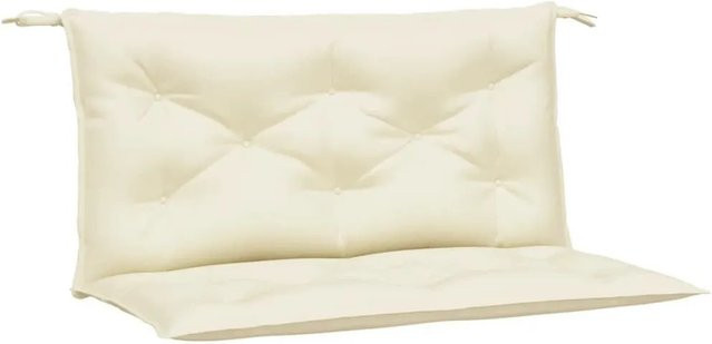 vidaXL Gartenbank-Auflagen 2er-Set aus Oxford-Gewebe in Creme, B: 100 cm, T: 50 cm, H: 7 cm - Bild 1