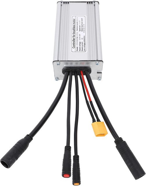 Fishine Mountainbike Motorcontroller aus Aluminiumlegierung mit wasserdichtem Kabelstecker und Geräuschreduzierung in Weiß/Silber - Bild 1