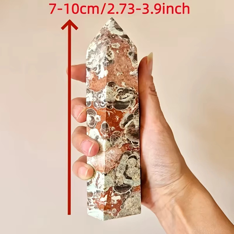 Crystalhola Money Agate Tower aus natürlichem Stein, handgeschnitzter und polierter Bohemian Naturstein in Multicolour zur Heimdekoration - Bild 2