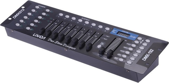 Lixada DMX512 Controller-Konsole mit 192 Kanälen für Bühnenlicht, Party und DJ in Schwarz - Bild 1