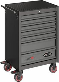 Vigour Werkstattwagen V5489 in Schwarz und Anthrazit, abschliessbar und rollbar, Gesamtlänge: 67,7 cm - Bild 1