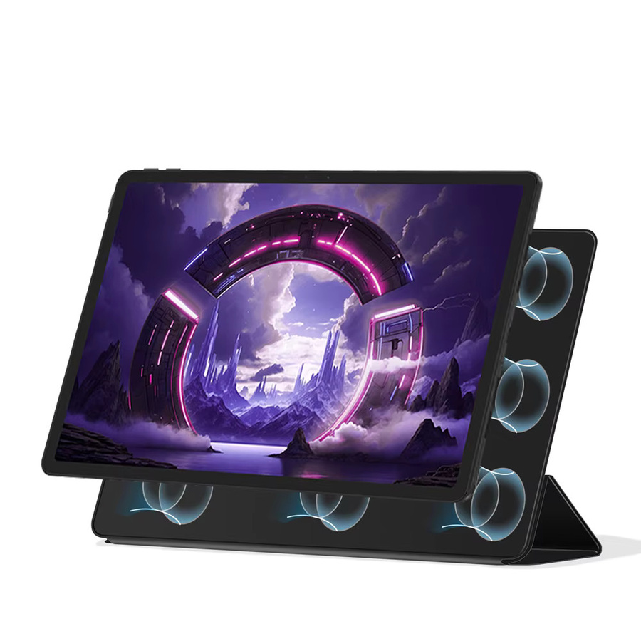 Magnetische Schutzhülle für Lenovo Legion Y900 13 Zoll Tablet 2026 TB522FU in Schwarz mit dreifach faltbarem Smart-Standfunktion Flip-Case - Bild 2