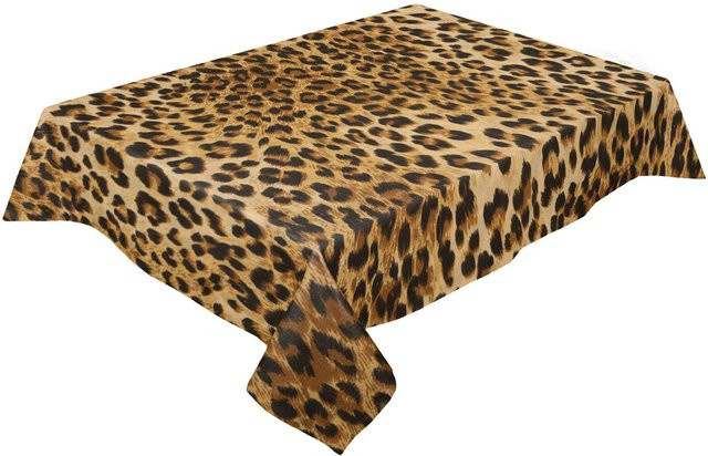 Wasserdichte Tischdecke mit Leopardenmuster von Your Warm Home in Braun, 4er-Set rechteckige Tischsets für Ess- und Kaffeetische - Bild 1