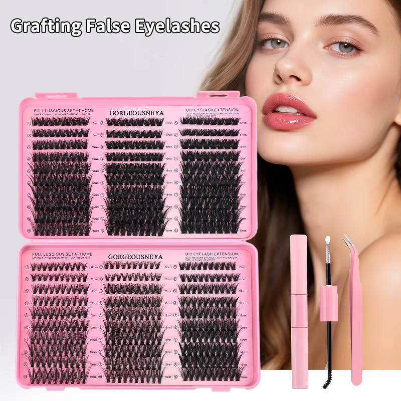 BSIMONE Wimpernverlängerungs-Set, Segmentierte Cluster-Wimpern, Natürlich - Bild 3