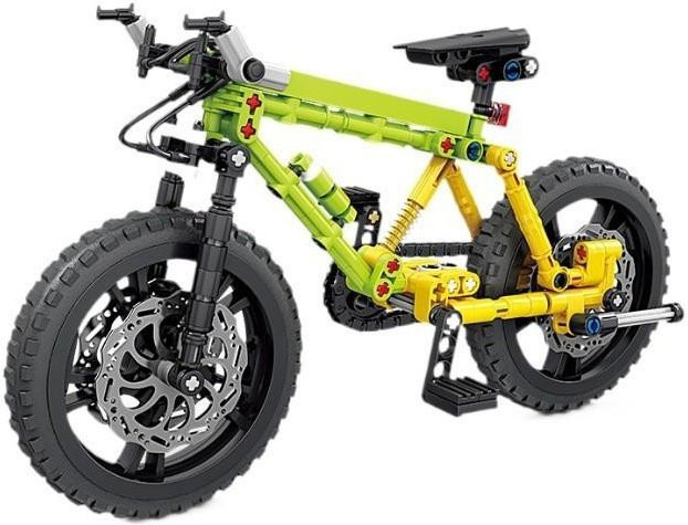 Yiran toy Mountainbike Konstruktionssteine Fahrrad 2-teiliges Set grün - Bild 1