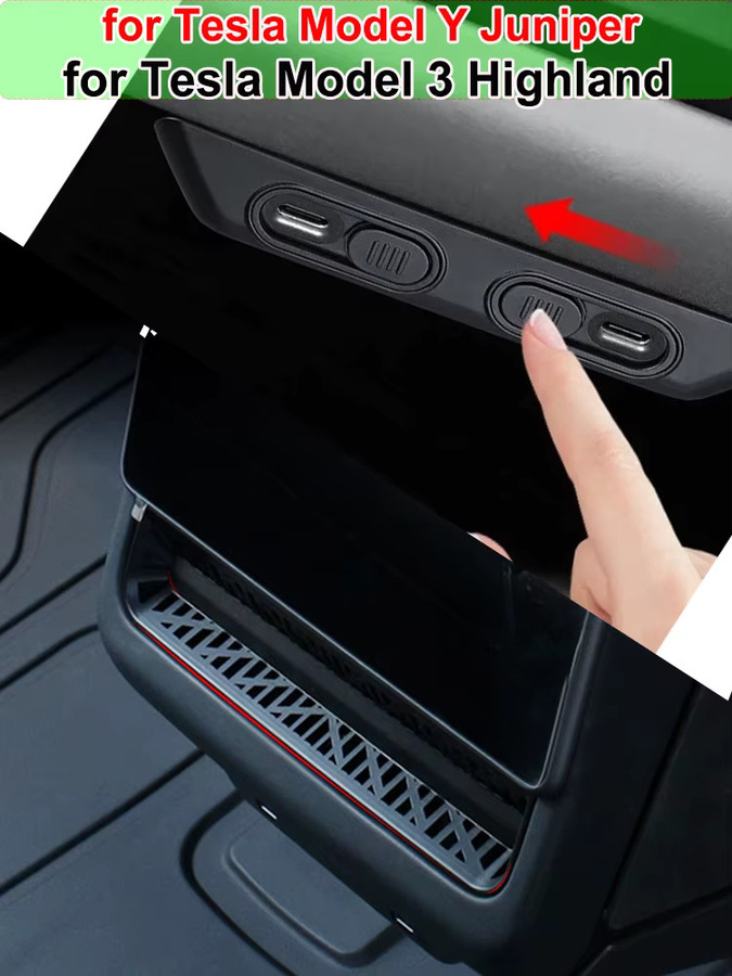 Beworth USB-C Anti-Staubschutzabdeckung und Luftauslassschutzabdeckung für Tesla Model 3 Highland und Model Y, Schwarz - Bild 7