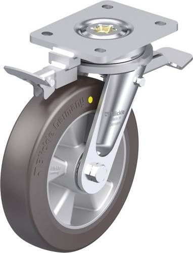 Blickle Schwerlast-Lenkrolle LO-ALST 200K-ST-AS-RI4 in Silber, Rad-Durchmesser: 200 mm, Tragfähigkeit: 750 kg - Bild 1