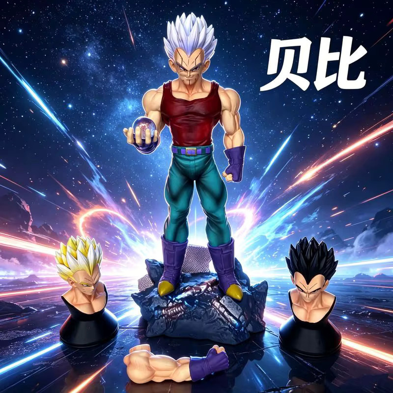 Bandai Dragon Ball Beijita Super Saiyajin Leuchtkugel Modellstatue Puppe - Bild 2