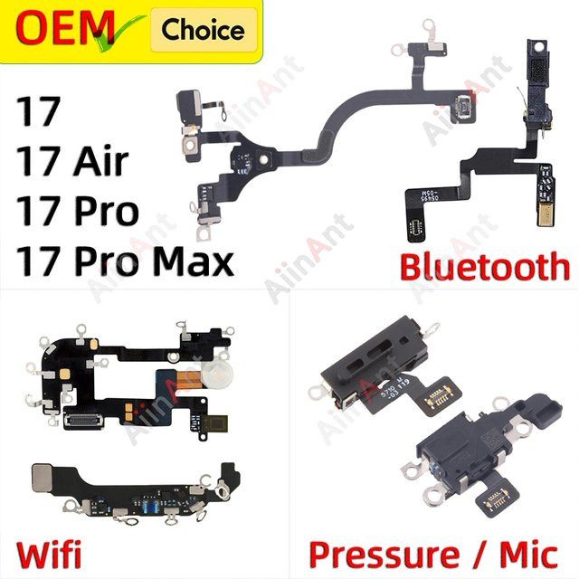 Apple Ersatzteil WLAN-Flexkabel mit NFC, Bluetooth, GPS und Mobilfunk-Antenne für iPhone 17 Pro Max Air in Schwarz - Bild 1