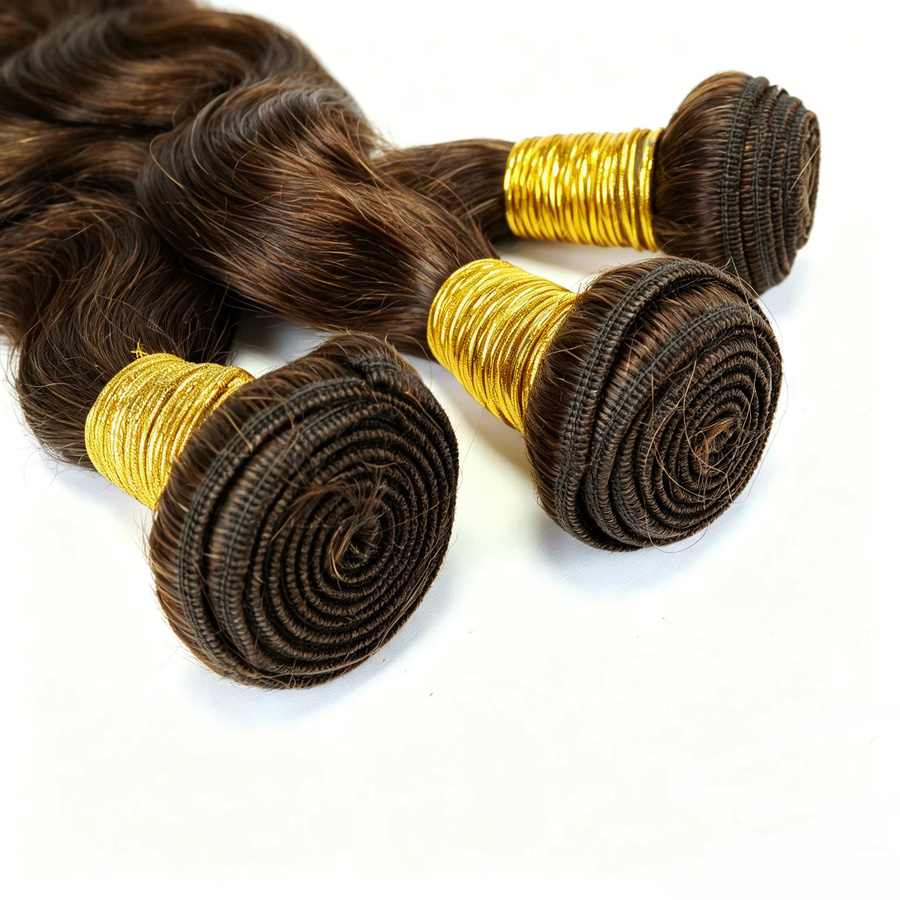 Happy Monday Body-Wave-Haarbündel, schokoladenbraun, brasilianisches Remy-Haar - Bild 2