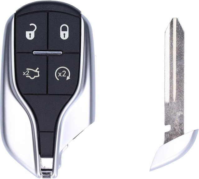 Koogeelife Smart Fernschlüssel Ersatz für Maserati, 433 MHz Keyless Entry Schlüsselanhänger mit 4 Tasten, Schwarz - Bild 1