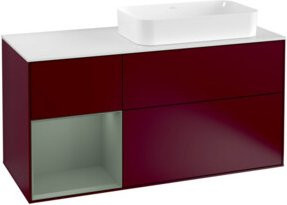 V&B Waschtischunterschrank Finion in Lackausführung mit linkem Regal, Breite: 120 cm, Tiefe: 50,1 cm, Höhe: 50,1 cm - Bild 1