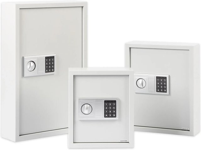 Karat Commercial Schlüsseltresor mit Elektronikschloss in Weiß, H: 45 cm, B: 36 cm, T: 12 cm - Bild 1