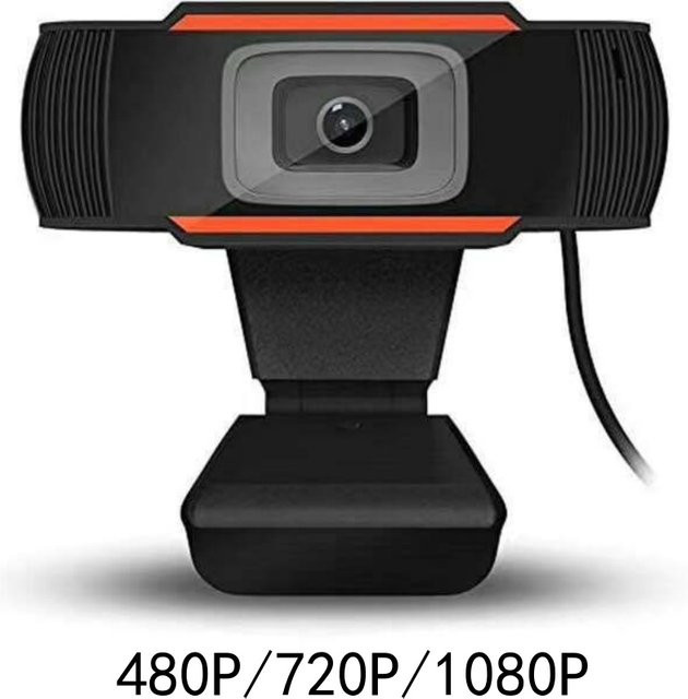 Clodrain Mini-Webcam Full HD 1080P USB-Kamera mit Mikrofon in Schwarz für PC und Laptop - Bild 1
