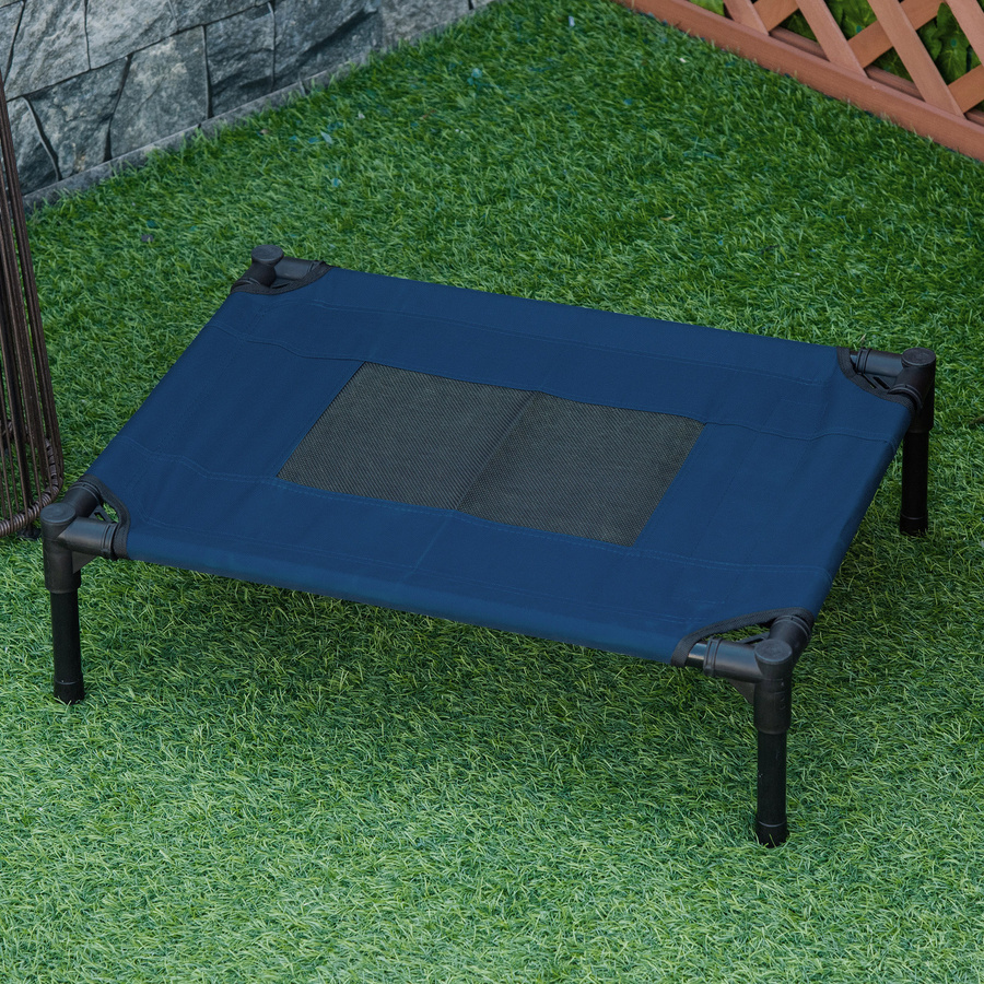 PawHut erhöhtes Hundebett für Hunde und Katzen aus Oxford-Stoff und Textilene in Blau und Schwarz, B/T/H: 61 x 46 x 18 cm, von Aosom - Bild 2