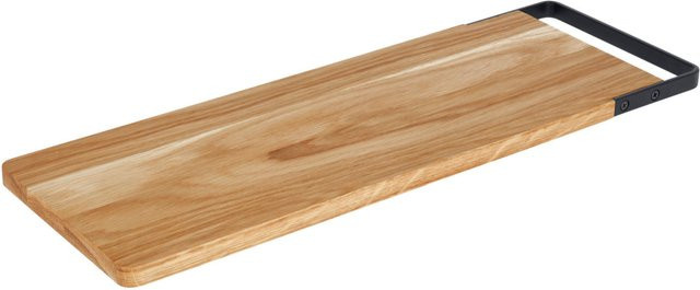VEGA Servierbrett Esino rechteckig aus Holz und Edelstahl in Braun/Schwarz, L: 49 cm, B: 17 cm, H: 1,5 cm - Bild 1