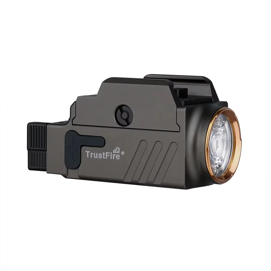 Trustfire GM23 Taktische LED-Taschenlampe in Schwarz mit 800 Lumen, USB wiederaufladbar, für 1913/GL-Schienen - Bild 7