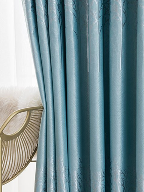 CENTURyMiG Luxus Vorhang aus Satin in Blau, blickdicht und leicht für Wohnzimmer und Schlafzimmer - Bild 1
