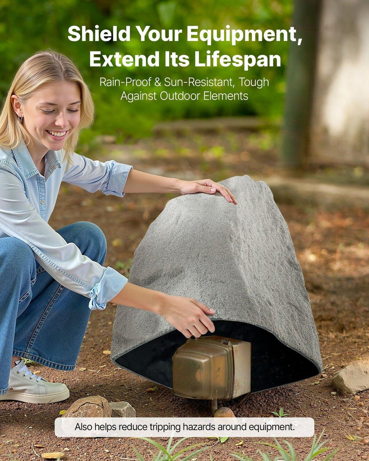 Buying Solutions, MB Künstlicher Felsen zur Abdeckung von Brunnenpumpen im Außenbereich, Grau, aus Polyethylenharz und HDPE - Bild 3