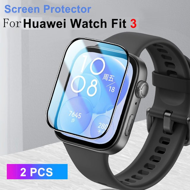 Displayschutz Huawei Watch Fit 3, 9D gehärtet, transparent - Bild 1
